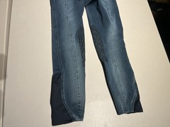 Lemieux Breeches Women’s 22 UK 6 Blue Denim Equestrian Knee Riding Nylon 24×24.5