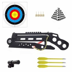 Folding Slingshot Set with Target Paper Laser Sight 4 Darts Steel Balls Kit