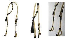Western One Single Ear Headstall Rawhide Hand Braided Bridle Horse Tack Futurity