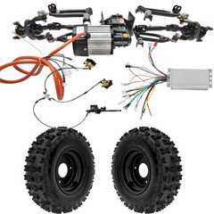 Go Kart Front Axle Kit 6″ Wheels 48V 1000W Differential Motor Go Cart Golf Cart