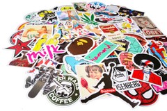 100 Pcs Funny Tags DC Vans Coal Bape Fashion Stickers Skateboard/Luggage/Laptop