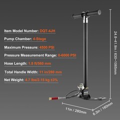 VEVOR PCP Hand Pump 4 Stage 30Mpa 4500 PSI High Pressure PCP Air Rifile Pump