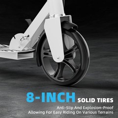 Scooters for Kids 8-12, Teens & Adults – Lightweight, Foldable, 8-Inch Big Wheel