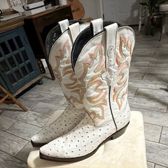 Dingo DI115 White Western Cowboy Cowgirl Boots Women’s US Size 10