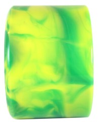 Bigfoot Longboard Wheels – 76mm Marble Swirl – Green/Yellow