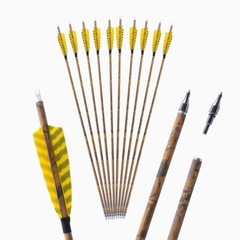 30″ Carbon Arrows Camo SP500 Turkey Feather Removable Tips Compound Bow Target
