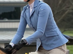 For Horses Yakie Show Jacket, Steel Blue/Sky Blue, Size S