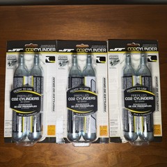 6 Count – JT 90gram Paintball CO2 Tank -Threaded – Prefilled – BRAND NEW SEALED