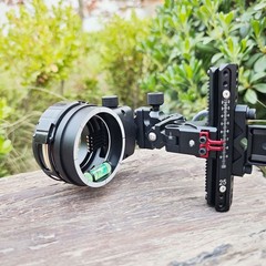 Archery Bow Sight 5Pin 0.019″ Carbon 4X 6X 8X Scope Lens Compound Bow Hunting