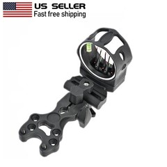 Archery Compound Bow Sight 5 Pin 0.019″ Optical Fiber Micro Adjustable Hunting