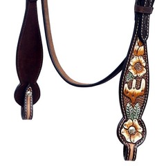 Western Headstall and Breast Collar Set HILASON Tooled Leather Horse Bridle Tack