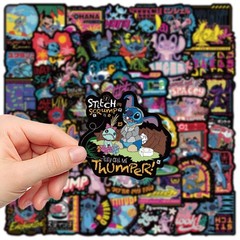 50PCS Cute Scrump Lilo & Stitch Stickers Waterproof Vinyl Decal Pack