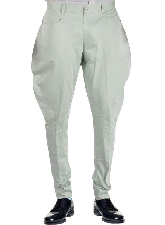 Mens White Jodhpur Breeches Horse Riding Pants Baggy Sports Hinting Trousers