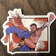 Bloody Superman Adult Humor Sticker For Skateboard Bottle Phone Guitar Ect Mat40
