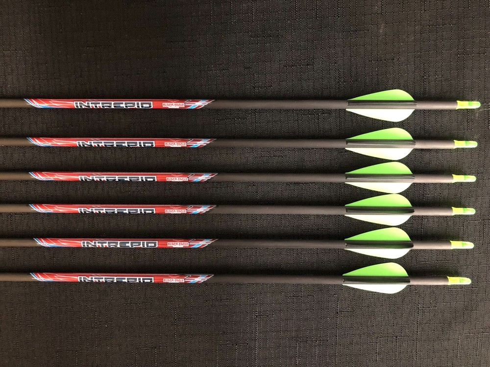 Black Eagle Intrepid 600 .006 Fletched Youth Field Arrows (6 Arrows) BRAND NEW
