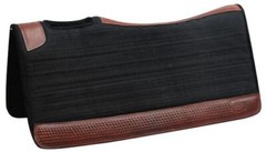Western Horse Contoured Saddle Pad 31″ X 32″ X 3/4″ Wool Felt + Genuine Leather