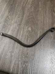 Montar Full Size Black Leather Snap-On Browband White Stitching