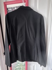 Piper Women’s Black Solid Blazer Size XL 4-Button with zipper
