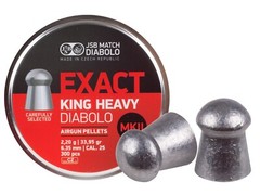 JSB Match 300 Count EXACT KING HEAVY MKII Domed 6.35mm .25 Caliber Air Pellets