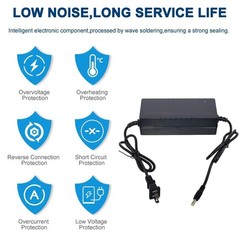 42V 2A Smart Charger DC 5.5×2.1mm Plug for 36V Electric Bicycle Li-ion Battery