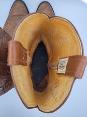 Nocona Brown Leather Western Men’s Boots Classic Patina USA Made 8.5 D Vintage