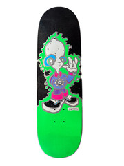 New Deal John Montesi Alien Neon R7 Skateboard Deck Old School Shape