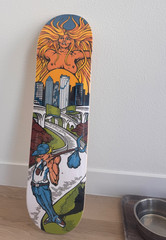 VTG CHAD MUSKA SKATEBOARD DECK 8″ – NOS TOY MACHINE 1990’S RARE RP «HITCHHIKER»