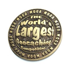 Geocaching Coin Trackable Souvenir MOGA 2013 10 Years Gold Coin Geocoin S109