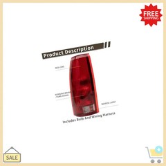 Tail Light Assembly Compatible With Chevy GMC C/K Truck 1988-1998, 1995-2000 Tah