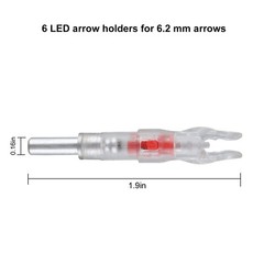 6/12Pcs Automatically LED Lighted Shooting Nocks Archery Arrow Nock Tail 6.2mm
