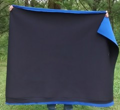 Neoprene Sponge Rubber and Nylon 4 way stretch fabric on both sides 5mm thick.