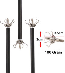 12cs 100 Grain Archery Broadheads 2″ Dia Expandable Hunting Arrowhead w/2 Blade