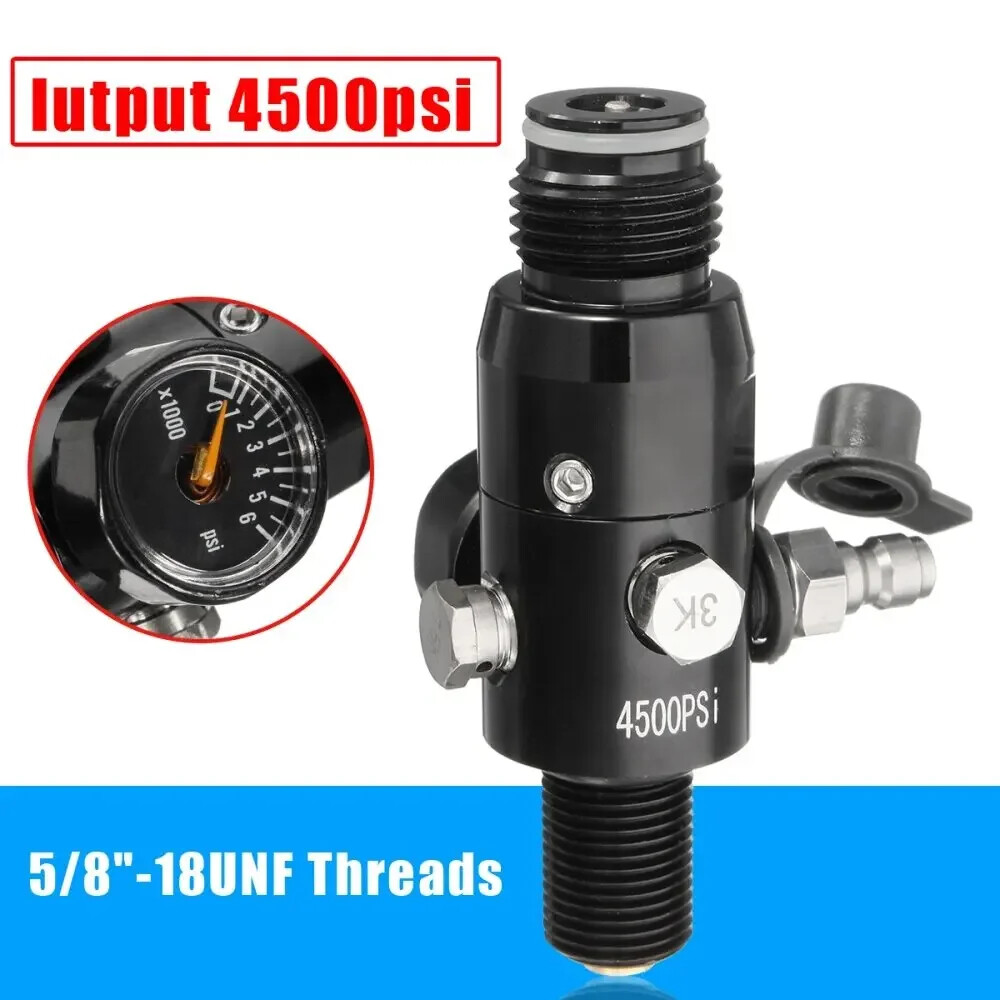 5/8»- 18UNF Thread Valve Regulator 4500psi HPA Air Tank Output 1800psi us