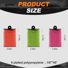 Utility Diamond Braided Rope 45′ – 30lbs Strength for Marine, Fishing & Outdoor