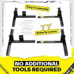 Adjustable H-Shaped Target Stand Base For Paper Silhouette Shooting 2-Pack