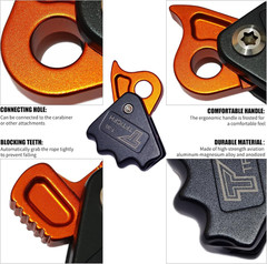 15kN Rope Grab, Self-Locking Fall Arrestor Ascender for 10–12mm Rope