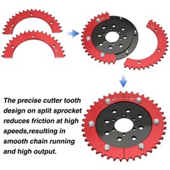 Go Kart Split Sprocket 420 Chain 42 Tooth Rear Mini Bike Sprocket for Predato…
