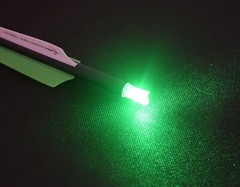 Lighted Moon Nocks for Carbon Crossbow Shafts Green 7.6mm 3 Pack BRIGHT