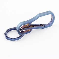 Blue Titanium Keychain: 50kg power, multi-tool for outdoor heroics & mishaps