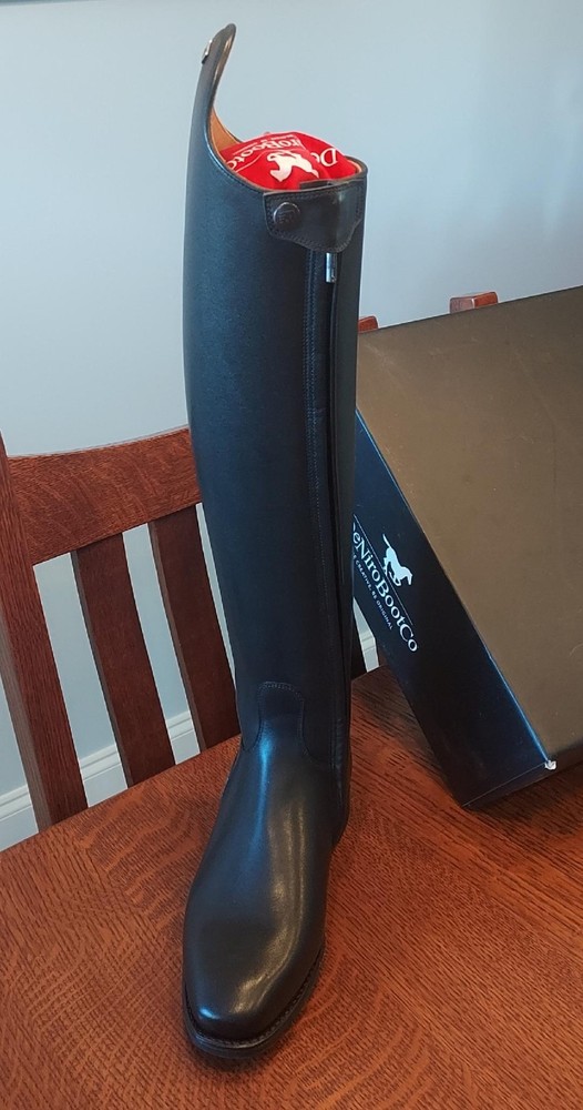 DeNiro Stock Raffaello Dressage Boot; Black; med tall; Premium Line; US 8