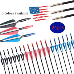 31″ Fiberglass Arrows Archery Arrows 24PCS Target Practice Outdoor Shooting