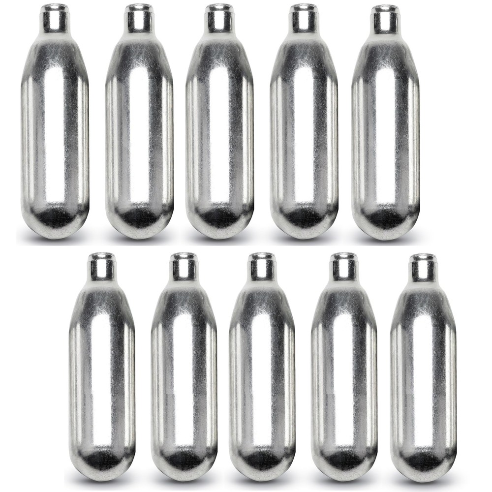 Byrna 8 Gram CO2 + Oiler Cartridges | 10 Count Pack | for 0.68″, Silver
