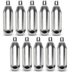 Byrna 8 Gram CO2 + Oiler Cartridges | 10 Count Pack | for 0.68″, Silver