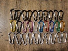 30 Pcs 2″ Carabiner Bulk Spring Snap Hooks Bulk Aluminum Alloy Clip Multi Color.
