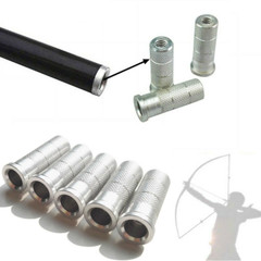 50/100Pcs Aluminum Arrow Inserts ID6.2mm Carbon Fiberglass Archery Bow Shooting