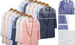 Clear Vinyl Shoulder Covers Closet Suit Protects Storage 12 Shoulder Covers