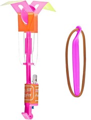 Cool LED Light Up Helicopters (Multicolored) Slingshot Style Flying Toy Arrow…