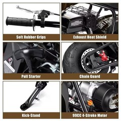 Oryxearth 99CC Mini Dirt Bike, Adult 4-Stroke Gas Powered Off Road Trail, Camo