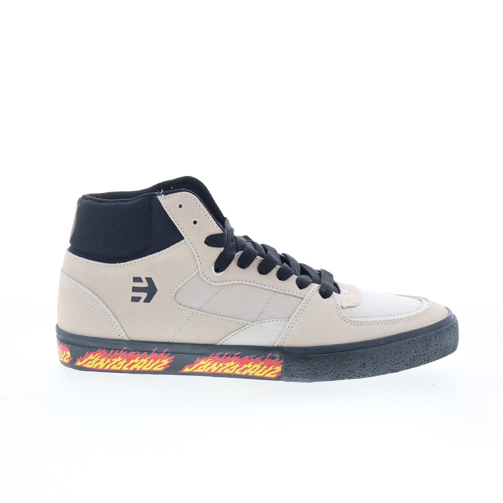 Etnies Screw Vulc Mid X Santa Cruz Mens Beige Skate Inspired Sneakers Shoes 9