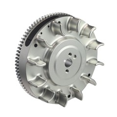 Silver Electric Start Billet Flywheel For Honda GX 200/160 196cc Clone Tillotson